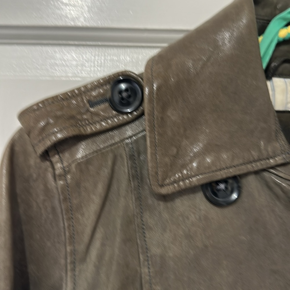 Gap Gray Leather Jacket - image 5